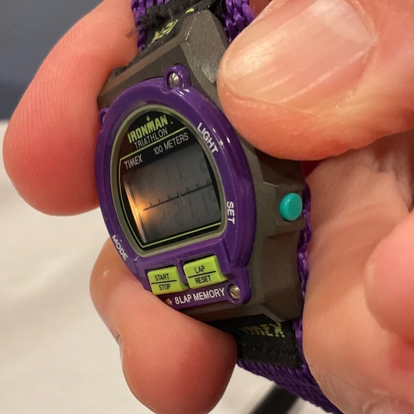 RARE Timex Ironman Triathlon Ladies/Womens/Unisex Watch Purple w/ Light Vintage - Picture 5 of 5